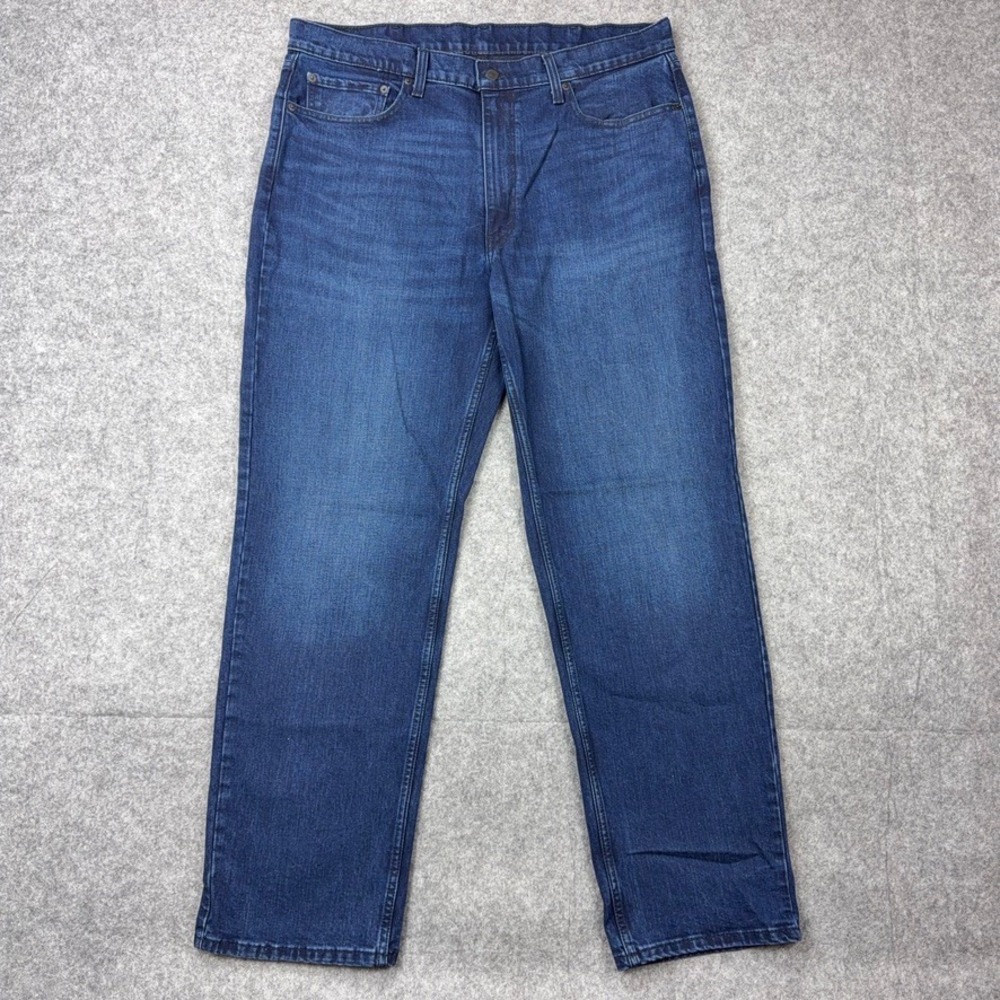 Levi's Jeans Mens 38x32 Dark Blue 550 Relaxed Fit Tapered Leg Dark Wash Denim